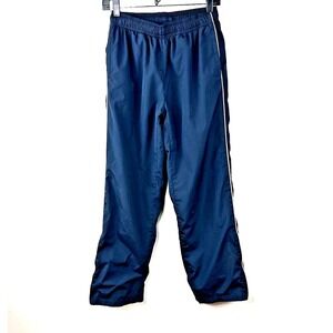 Lands End Boy Athletic Track Pants 13-14 Years 16 Blue Zip Legs Pockets Elastic‎